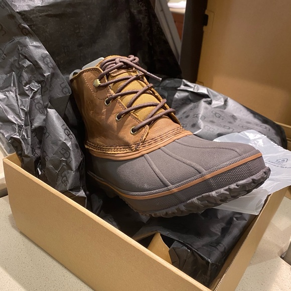 UGG Men's Zetik Boot Leather In Brown - Picture 3 of 10